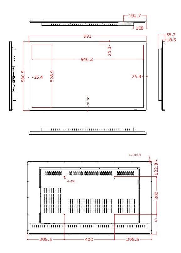 Інтерактивна панель iBoard 43″ дюйми діагональ (4K-60Hz)  з вбудованим комп’ютером Android (16/256), підтримка ПЗ “Кропива”