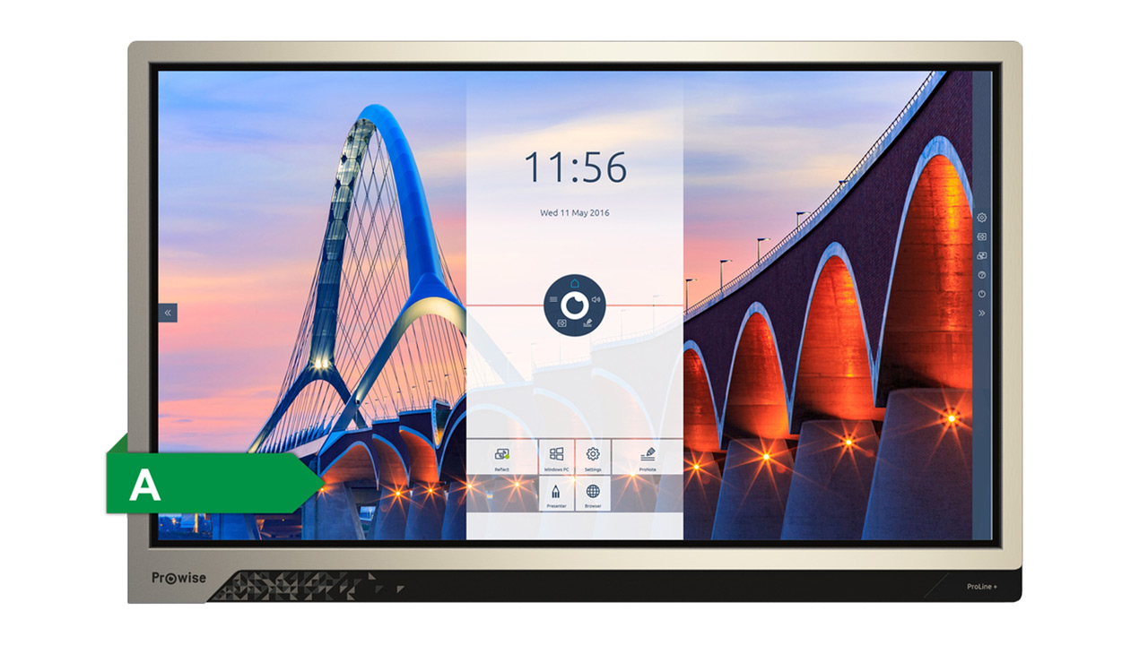 Інтерактивна панель Prowise ProLine+ (4K-60Hz) 65″ дюйм діагональ  для підключення зовнішнього ПК (Б/В)